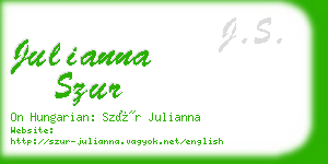 julianna szur business card